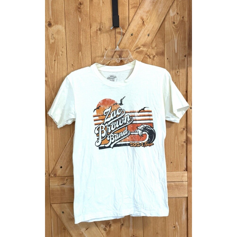 Zac Brown Band 2024 Tour Womens Small White Tee T Shirt